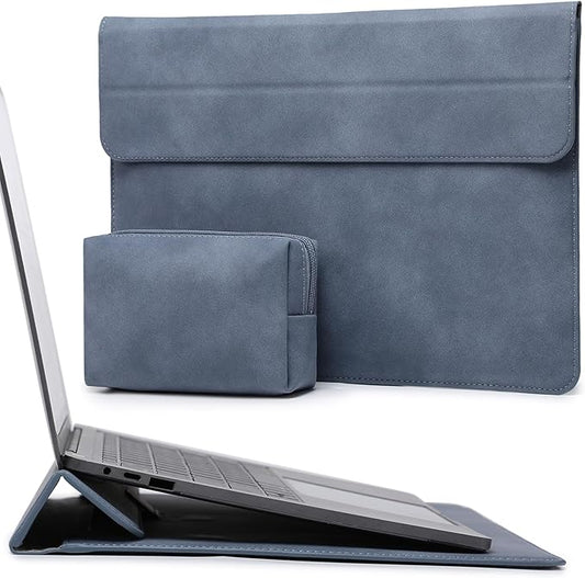 HYZUO 15-16 Inch Laptop Case Bag Sleeve with Stand Feature for MacBook Pro 16 M5/M4/M3/M2/M1 Pro/Max 2026-2019, XPS 15, MacBook Pro 15 2015-2012, Samsung Galaxy Book Flex 15, Haze Blue