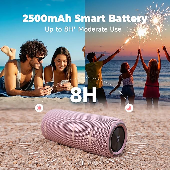 Bluetooth Speaker,30W Portable Wireless Speaker with TWS,IPX7 Waterproof, 8H Playtime, LED Lights,for Pool/Beach/Shower, Birthday Gift, Valentines Day Gifts