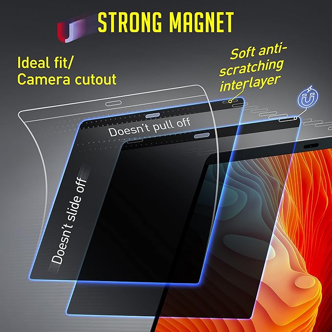 Magnetic Privacy Screen Compatible with MacBook Pro 13" 2016, 2017, 2018, 2019, 2020, 2021, 2022, 2023, M1, M2 Anti-Blue Light Laptop Screen Protector Filter Blue Light Blocking Filter