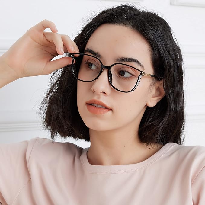GUDVUE Blue Light Glasses For Woman, Computer Reading/Gaming/Phones Glasses, Anti Glare/UV400/Eye Strain