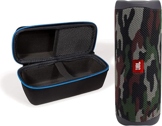 JBL Flip 5 (Camouflage) + Bundle with divvi! Protective Hardshell Case