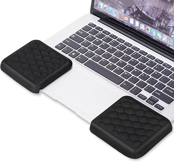 MEKASS Wrist Rest for Laptop, Soft Memory Foam Computer Keyboard Pad with Wrist Support, Relieve Carpal Tunnel Wrist Pain, Wrist Cushion for Typing, Studing, Working (Black)