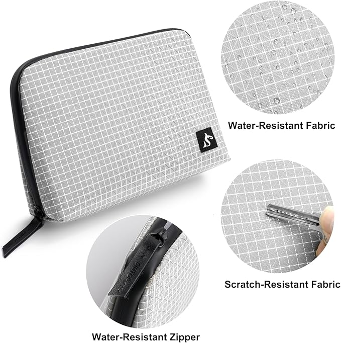SIMTOP Cord Organizer Travel Small Tech Bag Pouch Case for Cords, Charger, Hard Drive, Power Bank ?€? Water-Resistant Electronics Organizer, Small Portable Gadget Case for Travel