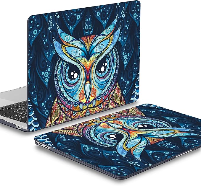 Mektron for MacBook 13 inch Air Case A2337 M1 2020 2019 2018 Release, Ultra Thin Plastic Hard Shell Cover for MacBook Air 13 inch A2179 A1932, Cute Owl