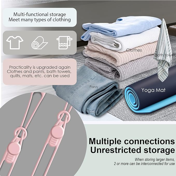 Nearockle 16Pcs Silicone Cable Straps Wire Organizer for Bundling Earphone, Phone Charger, Computer Cords, Reusable Cable Ties Cord Organizer in Home,Office,Kitchen,School(Pink) - Image 4