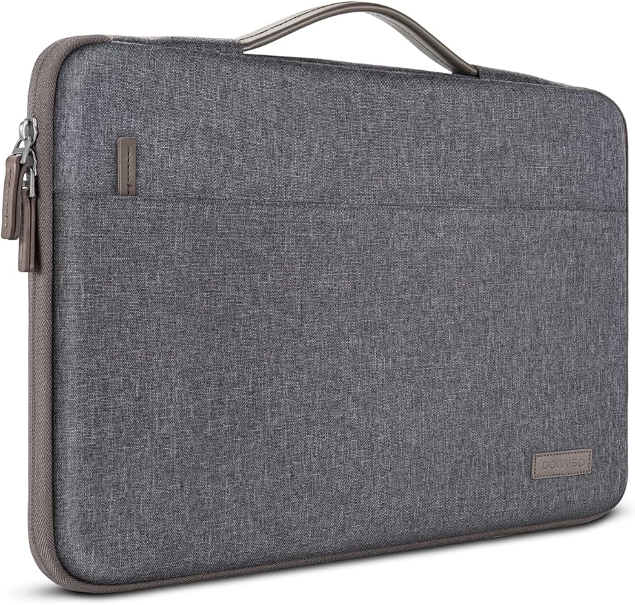 DOMISO 17.3 inch Laptop Case Sleeve Protective Cover Compatible with 17.3 inch HP Pavilion Envy 17/Lenovo IdeaPad/Acer/ASUS/Dell/Alienware/LG Gram,Water Resistant Computer Bag with Handle,Dark Grey