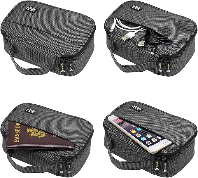 sisma Travel Electronics Organizer Small Carrying Case for Cables Phone Chargers USB Plugs Power Cords Earbuds Adapter Tech Accessories Pouch -Special Edition