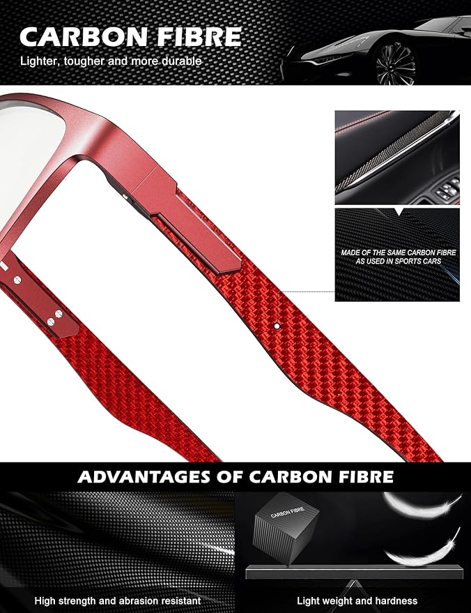 ANYLUV Carbon Fiber Reading Glasses for Men Women, Blue Light Blocking Computer Readers, Anti Glare Spring Hinge