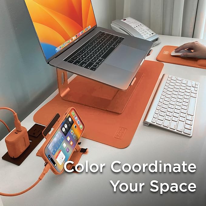 Black+Decker Faux Leather Desk Mat for Keyboard and Mouse - Office Desk Accessories - Protective Office Desk Decor Men, Women, Teens - Desk Pad Mat for Gaming, Work from Home, Office - Desk Organizers