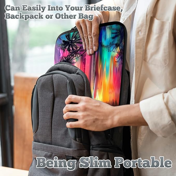 Laptop Sleeve Case Bag 13 inch, Summer Sunset Colorful Sky Slim Carrying Case Handbag Travel Laptop Bag for 13 inch MacBook Air M3/M2/Pro M2/ 13" iPad Pro/Air M4/M2 2024