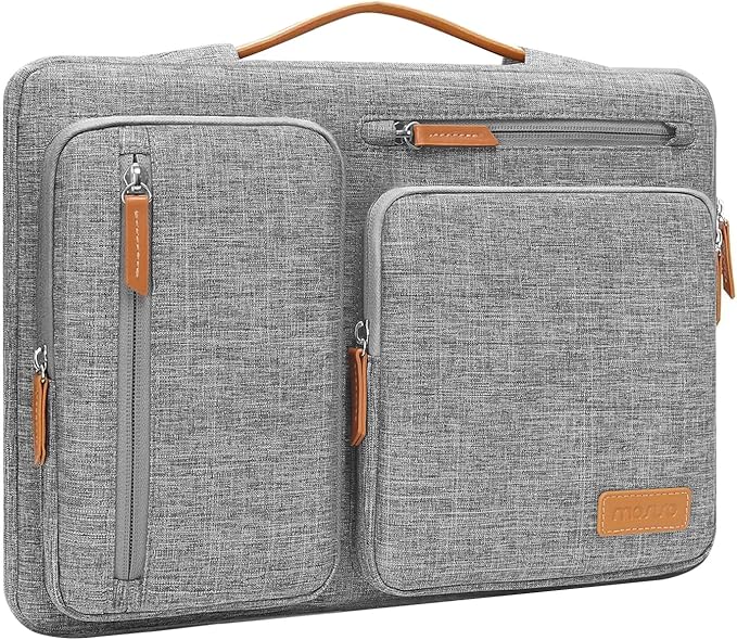 MOSISO 9-11 inch Tablet Sleeve Case for iPad A16 2025, iPad Air 11 inch M3 M2, iPad Pro 11 M4, iPad 10/9/8/7th, Galaxy Tab A9+/S9/S8/Plus 11, Side Open Carrying Bag with 4 Zipper Pockets, Gray