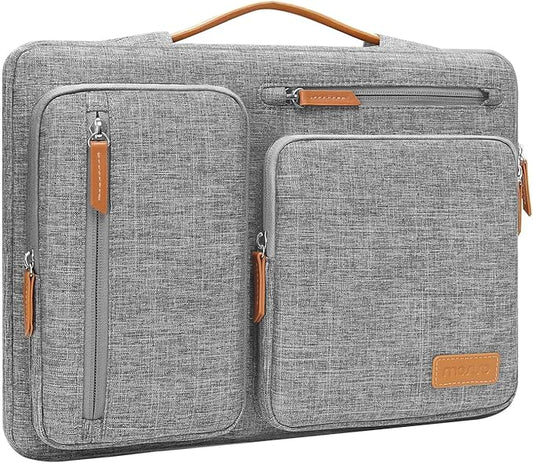 MOSISO 12.9 inch Tablet Sleeve Case for iPad Pro 13 M4 & iPad Air 13 M3 M2, iPad Pro 12.9 M2 M1 6/5th with Magic Keyboard&Smart Keyboard Folio, Side Open Carrying Bag with 4 Zipper Pockets, Gray