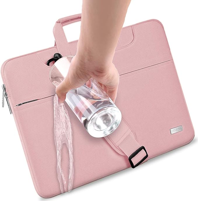 Hseok Laptop Shoulder Bag 13 13.3 14 Inch Case Compatible with MacBook Pro/Neo 14" M5/M4/M3/M2/M1,Mac Air/pro/Neo 13" and Most 13 13.3 14 Notebooks,Spill-Resistant Briefcase,Pink