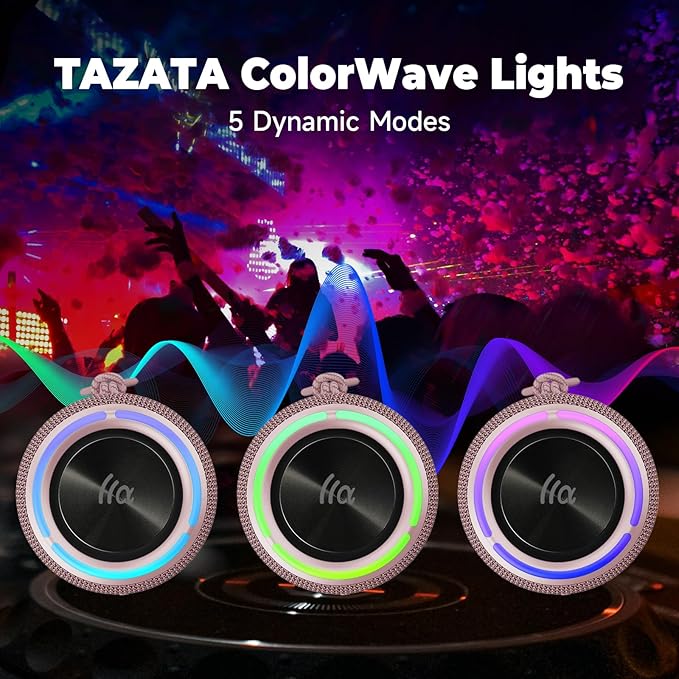Bluetooth Speaker,30W Portable Wireless Speaker with TWS,IPX7 Waterproof, 8H Playtime, LED Lights,for Pool/Beach/Shower, Birthday Gift, Valentines Day Gifts