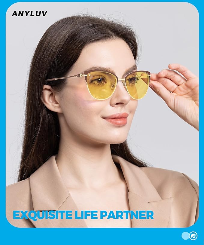 ANYLUV Blue Light Glasses for Woman Men, Womens Blue Light Blocking Glasses Computer Glasses Anti Eyestrain