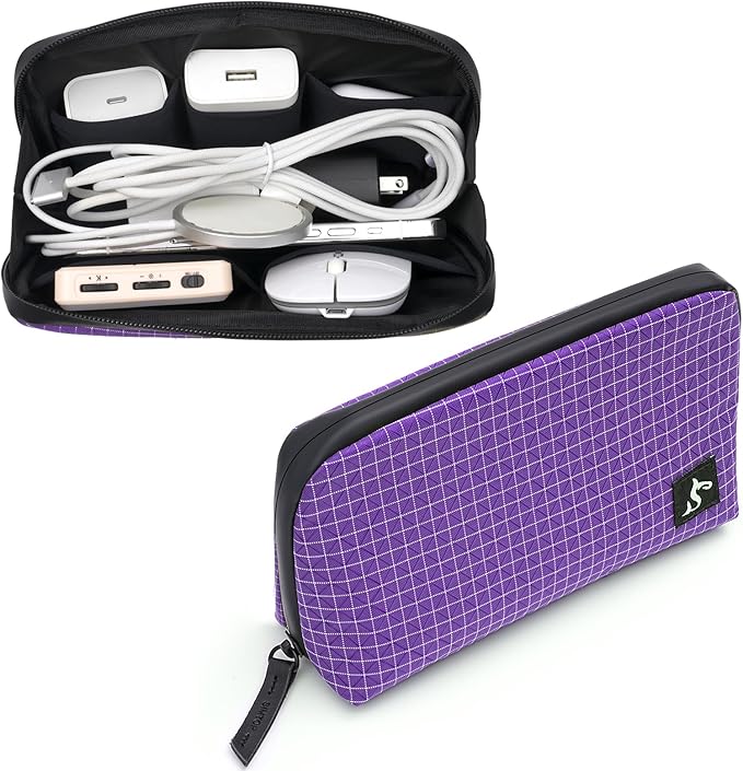 SIMTOP Cord Organizer Travel Small Tech Bag Pouch Case for Cords, Charger, Hard Drive, Power Bank ?€? Water-Resistant Electronics Organizer, Small Portable Gadget Case for Travel