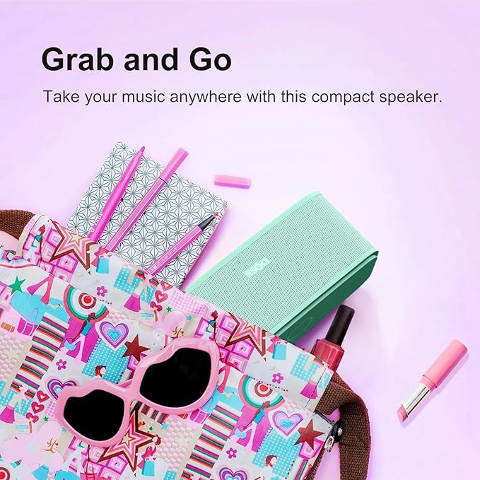 DOSS SoundBox Touch Wireless Bluetooth Speaker-12W HD Sound with Rich Bass, IPX5 Waterproof, 20H Playtime, Handsfree, for Gatherings, Home, Office, Outdoor, Travel-Green