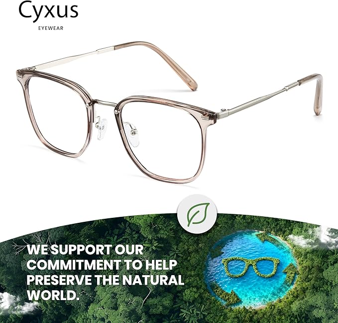 Cyxus Blue Light Glasses for Woman, Stylish Cat Eye Blue Light Blocking Computer Glasses for Working, Laptop and Screen Use