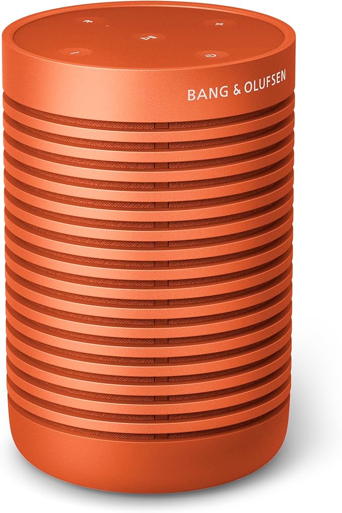 Bang & Olufsen Beosound Explore - Wireless Portable Outdoor Bluetooth Speaker, IP 67 Dustproof and Waterproof, Bonfire Orange