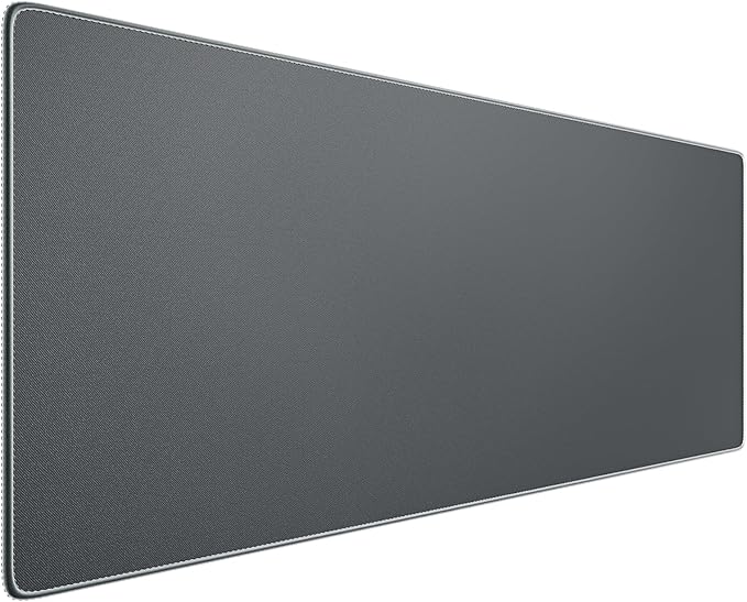 Waterproof Large Gaming Mouse Pad with Durable Stitched Edges, Non-Slip Rubber Base, Grainy Jacquard Mouse Mat Desk Pad for Home Office Gaming, 27.6"x11.8"x0.12", Matte Gray