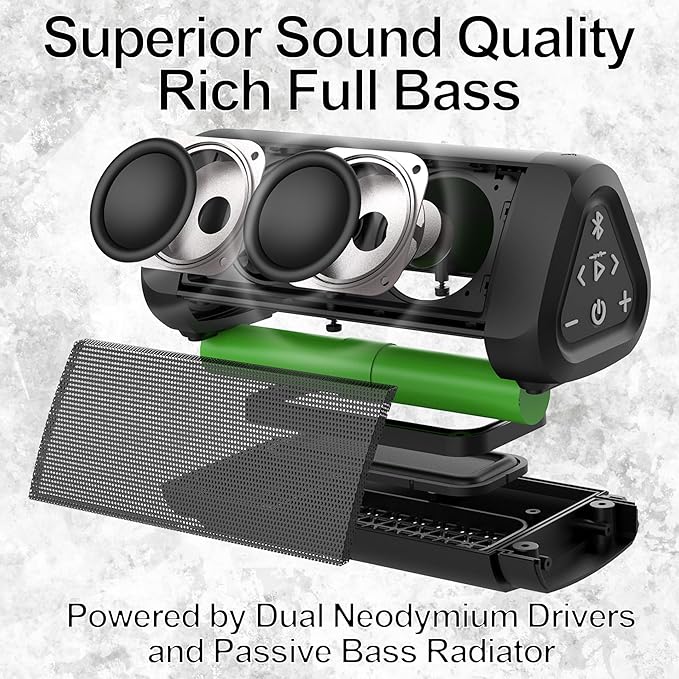 OontZ Ultra Dual Portable Bluetooth Speaker 5.0 2-Pack – IPX7 Waterproof, 14W Enhanced Sound, 20-Hr Battery, 100ft Range, Deep Bass & Clear Audio, Durable for Shower, Pool, or Beach (Black)