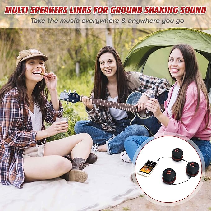 AYL Portable Bluetooth Speakers Mini Speaker, Ideal Beach Accessories, Unisex Gifts, Black, Perfect for Laptop, MP3, iPhone, iPad, Parlante, Gender Neutral Gifts for Adults with 3.5mm Aux Input