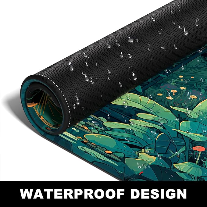 BOSOBO Large Mouse Pad, Desk Pad, XXL XL Extended Gaming Mouse Pad, Desk Mat for Office & Home, Long Keyboard Mat, Huge Mouse Pad, Desktop Full Cover 35.5 x 15.7 Inches, Art Lofi Flower Room