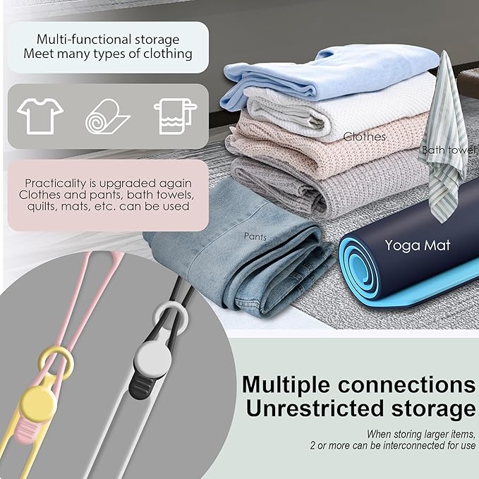 30Pcs Nearockle Silicone Cable Ties for Bundling Earphone, Phone Charger, Computer Cords, Reusable Cord Organizer Cable Management in Home,Office,Kitchen,School (6 Colors) - Image 4