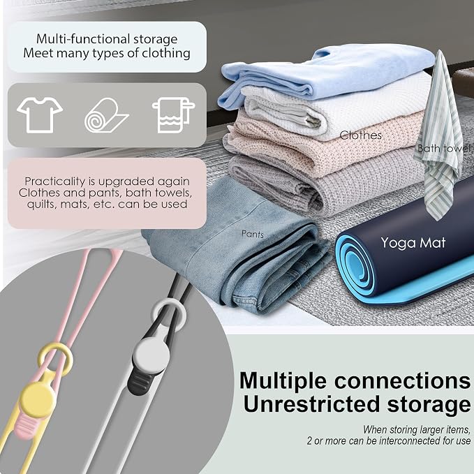 Nearockle Silicone Cable Ties Cord Organizer for Cable Management, 20PCS 4.2" and 7.1" Reusable Cable Organizer Electronic Accessories for Home, Office, Kitchen, School, Travel (5 Colors) - Image 5