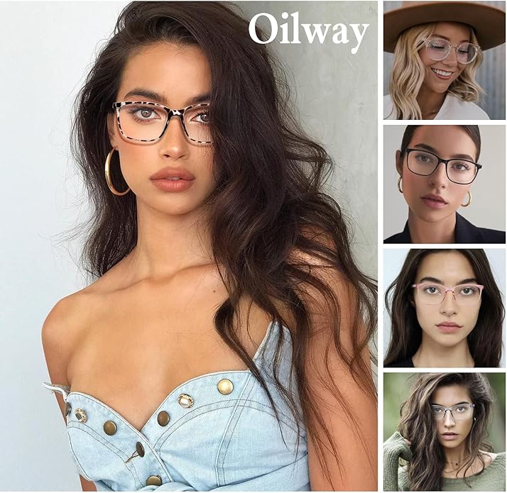 Oilway Blue-Light Blocking Glasses for Women Men - 3Pack Computer Reading/Gaming/TV/Phones Glasses Anti Eyestrain