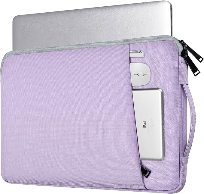 13 Inch Laptop Sleeve Case for 13-inch New MacBook Air M5 A3449 M4 A3240 2025 2026,13 13.6 Inch MacBook Air 13 M3/M2/M1 2020-2024, Computer Carrying Bag with Handle, Purple