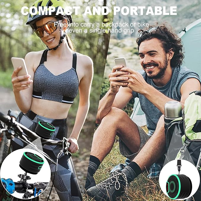 Bluetooth Speakers, IPX7 Waterproof Shower Speaker, Portable Speaker with LED Display, FM Radio, Suction Cup, Light Show, Built-in Mic, Best Gifts for Pool Beach Home Party Travel Outdoors