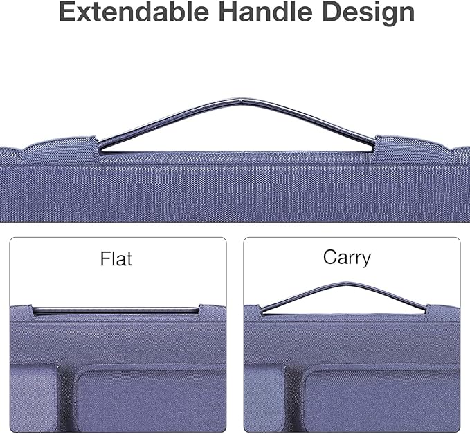 MOSISO 360 Protective Laptop Case 13.3 inch, 13-13.3 inch Laptop Sleeve Compatible with MacBook Air/Pro 13 / Pro 14, HP Dell ASUS Lenovo, Side Open Bag with 2 Raised&1 Flapover Pockets, Lavender Gray