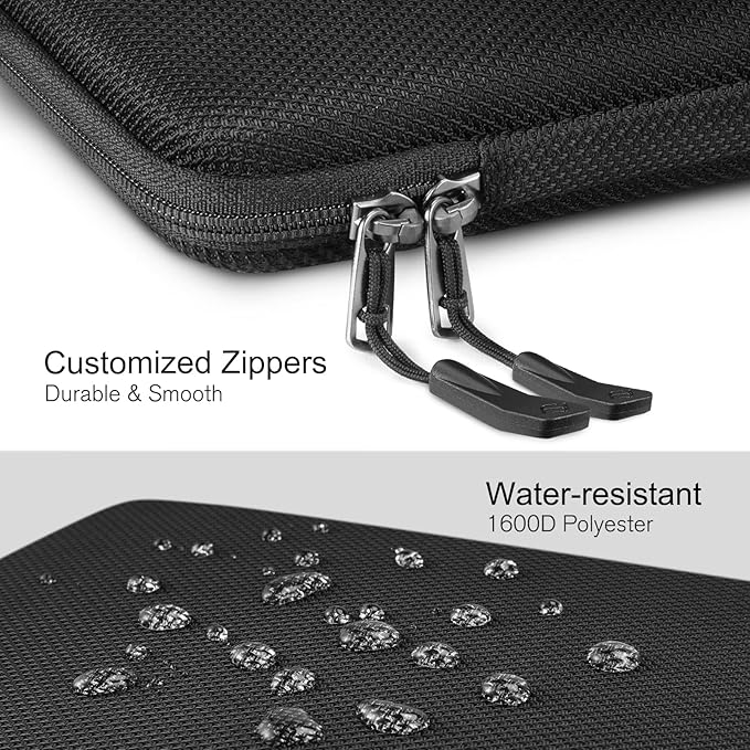 FINPAC Hard Tablet Sleeve Case for 11-inch iPad 11th 10th / Air M4 2026 M3 2025 M2 2024 / Pro M4 2024 / Pro 4th/3rd,10.9-inch iPad Air 5/4, Tablet Carrying Sleeve for 10.2 inch, Surface Go, Black