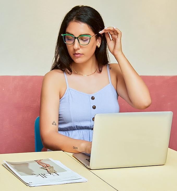 FEISEDY Blue Light Blocking Glasses Computer Glasses Women Men Cateye TR90 Frame B2772