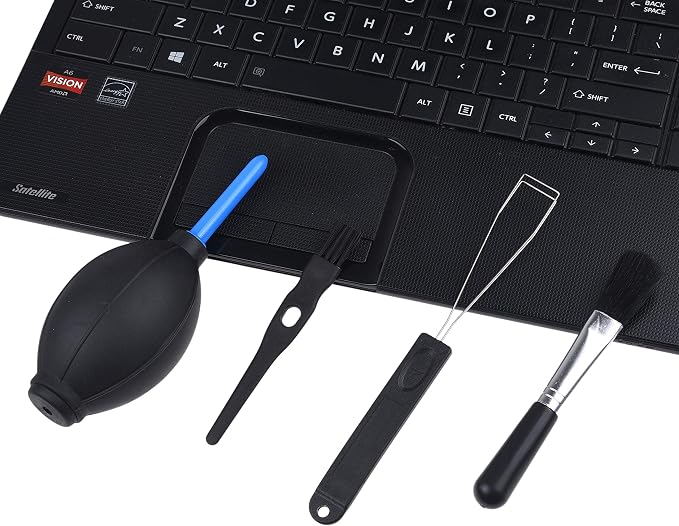 Keyboard Cleaning Kit - 1x Mini Brush, 1x Cleaning Brush, 1x Keyboard Cap Remover, 1x Air Blower and 1x Cleaning Cloth - Also for Laptops, Camera Lenses, Glasses - Home and Office - Image 9
