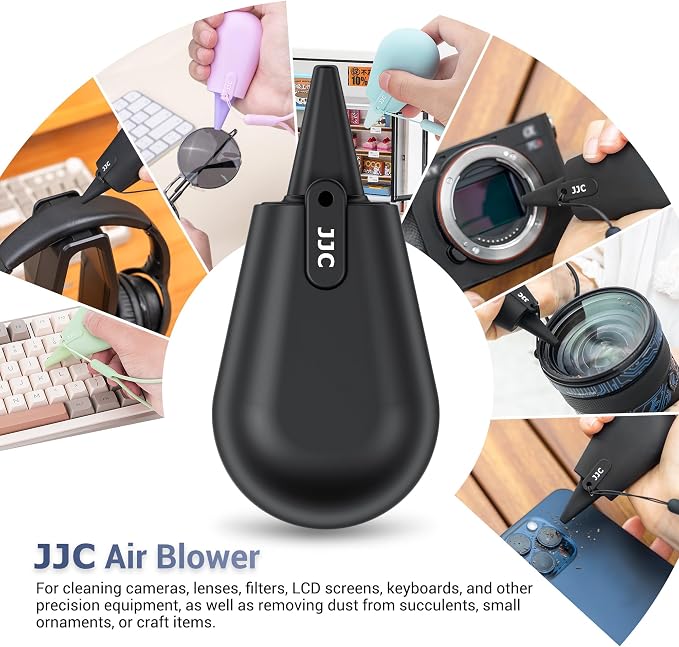 Small Soft Silicone Nozzle Air Blower for Camera Lens Sensor Keyboard Cleaning, Portable Camera Lens Blower with Lanyard for Outdoor Travel Cleaning-Glacier Blue - Image 2