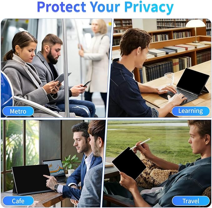 Privacy Screen Protector for iPad Pro 12.9inch 3rd/4th/5th/6th Gen(2018-2022) Anti-Spy Anti Glare Blue Light Filter Easy Installation Screen Protector Bubble Free