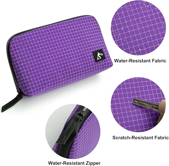 SIMTOP Cord Organizer Travel Small Tech Bag Pouch Case for Cords, Charger, Hard Drive, Power Bank ?€? Water-Resistant Electronics Organizer, Small Portable Gadget Case for Travel