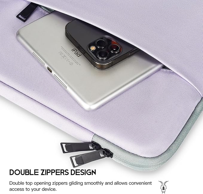 CaseBuy MacBook Air 15 inch Sleeve Water-Resistant Protective Case for 2025 2024 MacBook Air 15 M2 M3 M4 M5 Chip A3448 A2941 A3241 Laptop Carrying Case Cover Slim Traveling Accessories Bag -Purple