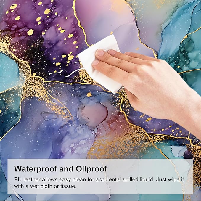 Mouse Pad, Large Anti-Slip with Stitched Edges Desk Mat Desktop Laptop Computer Desk Keyboard Mat,Table Protector Blotter Mat (Purple, 35.4" x 15.7")