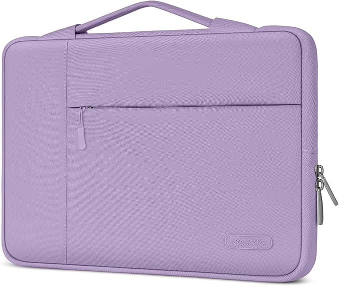 MOSISO Laptop Case 15 inch, 15 inch Laptop Sleeve with Handle Compatible with MacBook Air 15 M4 A3241 M3 A3114 M2 A2941 2025 2024 2023, Dell XPS, Polyester Multifunctional Computer Bag, Purple