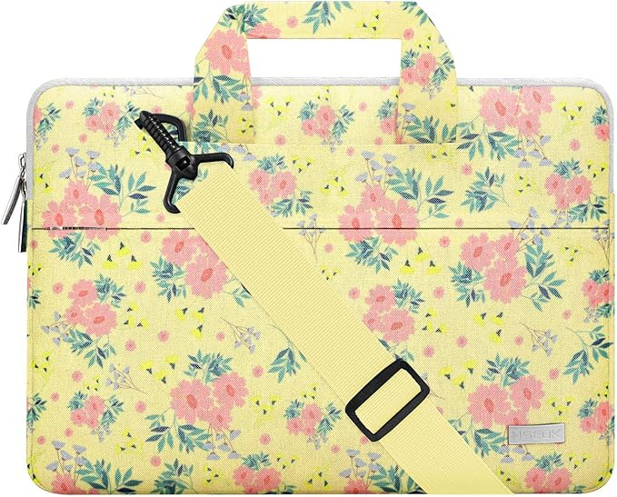 Hseok Laptop Shoulder Bag 13 13.3 14 Inch Case Compatible with MacBook Pro/Neo 14" M5/M4/M3/M2/M1,Mac Air/pro/Neo 13" and Most 13 13.3 14 Notebooks,Spill-Resistant Briefcase,Daisy Beige