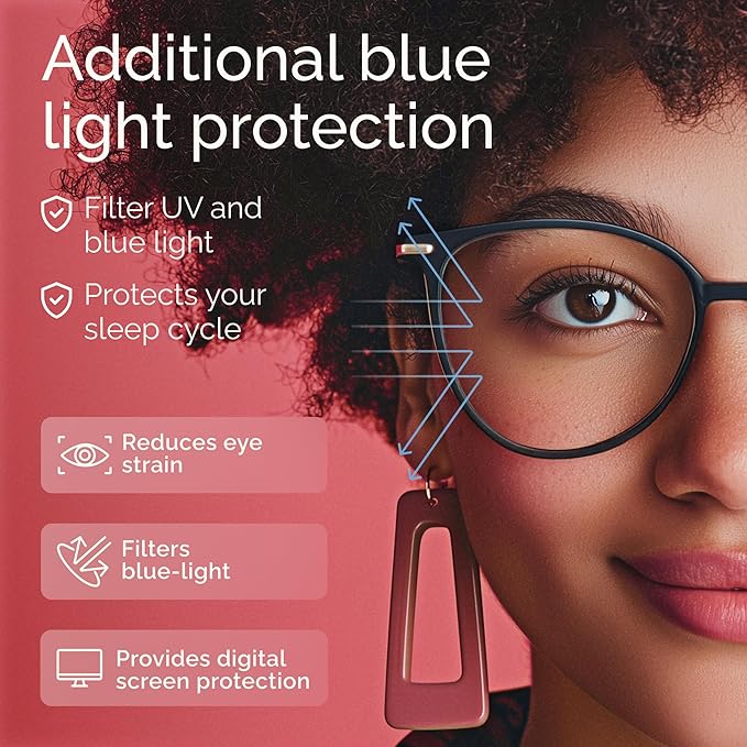 Gaoye Blue Light Blocking Glasses Women/Men, Fashion Cat Eye Fake Eyeglasses UV Ray Filter Computer Gaming Glasses (Black+Transparent)