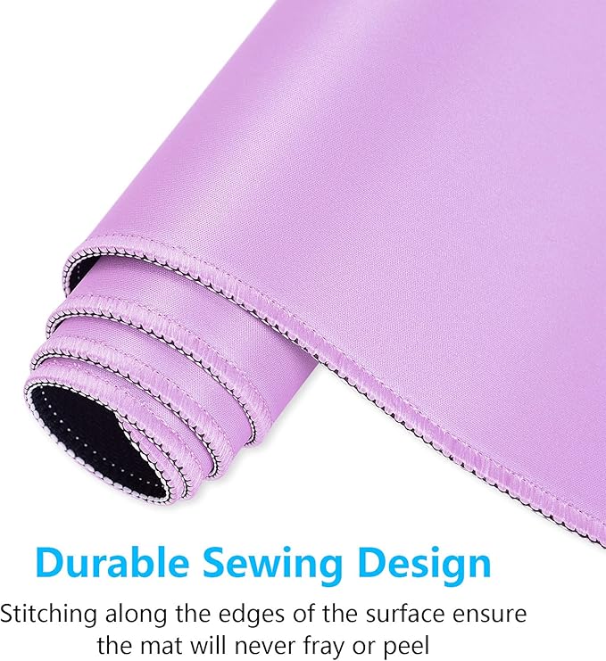 Dapesuom Large Gaming Mouse Pad, Extended Mouse Mat with Stitched Edges, Full Size Keyboard Pad with Non-Slip Base, Big XXL Computer Desk Mats for Gamer, Laptop, Office, 31.5 x 15.7in, Purple