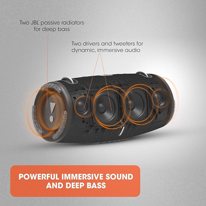 JBL Xtreme 3 - Portable Bluetooth Speaker, powerful sound and deep bass, IP67 waterproof, 15 hours of playtime, powerbank, PartyBoost for multi-speaker pairing (Blue)