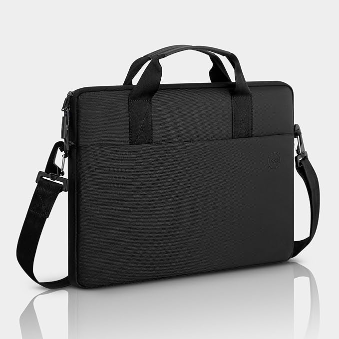 Dell 15-16 EcoLoop Pro Sleeve - CV5623 - Organizer, Front Zippered Pocket, Weather-resistant, Luggage Pass Through, Padded Carry Handles, Detachable Shoulder Strap, Nylex Lining Material - Black