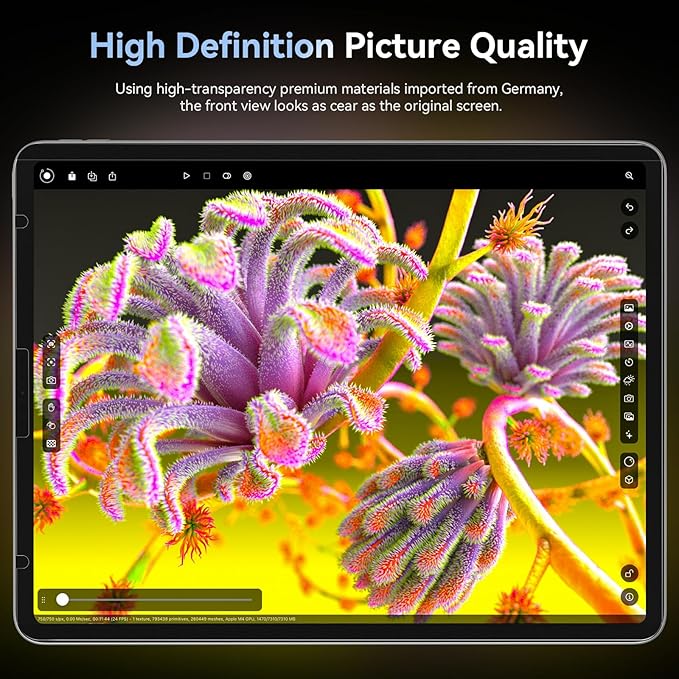 360° Magnetic Privacy Screen for iPad Air 5th 4th Generation 10.9 inch & iPad Pro 11"(2018-2022), 4 Way Privacy Removable Anti Glare Blue Light Filter Shield Film Anti Spy Protector