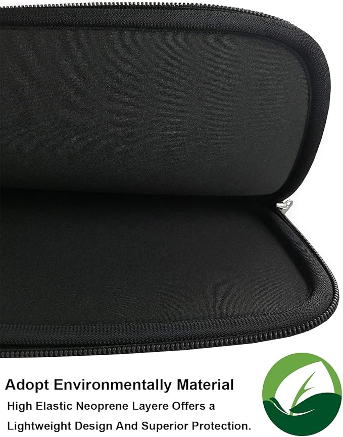 Naukay Laptop Sleeve Case, 15.6 Inch,Resistant Neoprene Notebook Computer Pocket Case/Tablet Briefcase Carrying Bag Compatible Asus/Dell/Fujitsu/HP/Sony/Toshiba/Acer- (Black)
