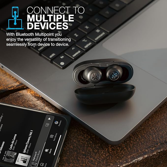JLab JBuds ANC 3 True Wireless Earbuds with Charging Case, 42 Hours of Total Playtime, 9 Hours Per Charge, Smart Active Noise Canceling, Custom Sound Via App, Multipoint Connect, Google Fast Pair